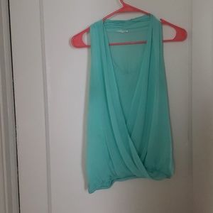 Teal sleeveless top